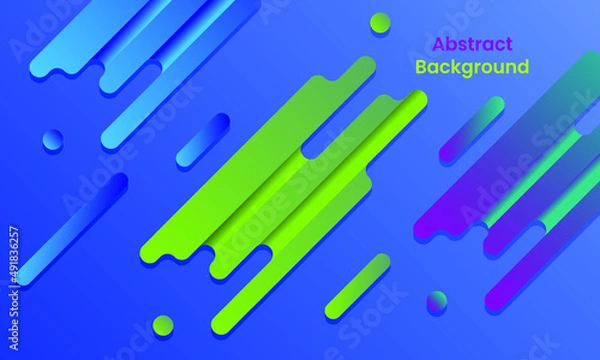 Fototapeta Set of abstract modern graphic elements. Dynamical colored forms and line. Gradient abstract banners with flowing liquid shapes. Template for the design of a logo, flyer or presentation. Vector.3