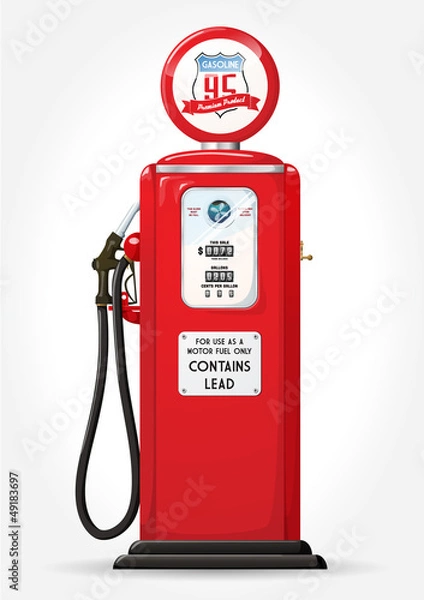 Obraz Pompa benzynowa retro