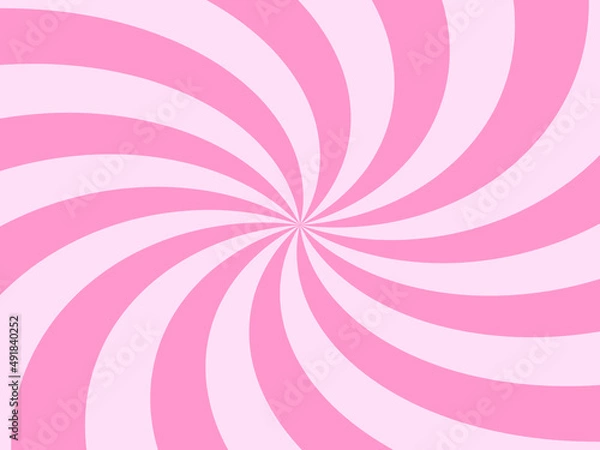 Fototapeta レトロな渦巻模様の背景　横位置　ストロベリー