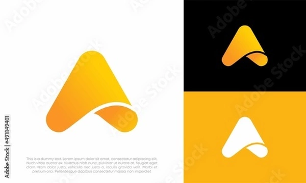 Obraz letter A logo initial vector icon design illustration
