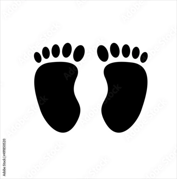Obraz foot print on white background