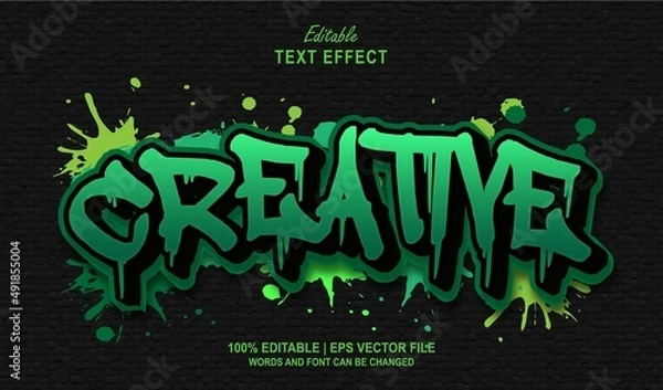 Fototapeta Creative Editable Text Effect Style Graffiti