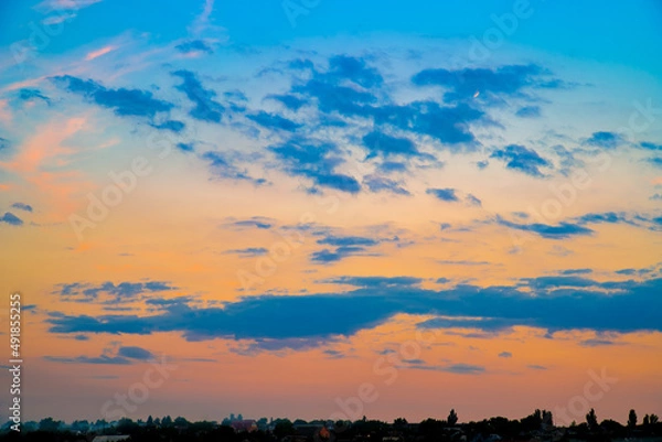 Fototapeta high resolution replacement sky - blue hour gradient sky