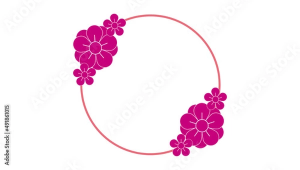 Obraz Japanese traditional plum pattern