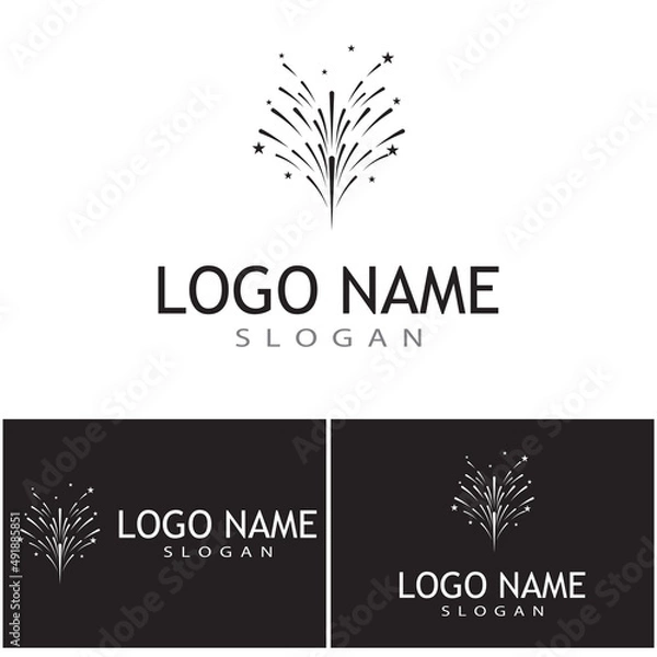 Fototapeta Fireworks Logo Template vector symbol