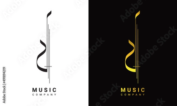 Obraz music logo template
