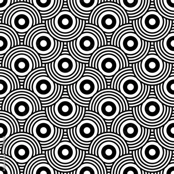 Fototapeta Seamless geometric pattern. Decorative texture. Vector illustration.