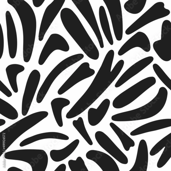 Obraz Seamless patterns. Abstract shapes randomly spaced .Vector illustration