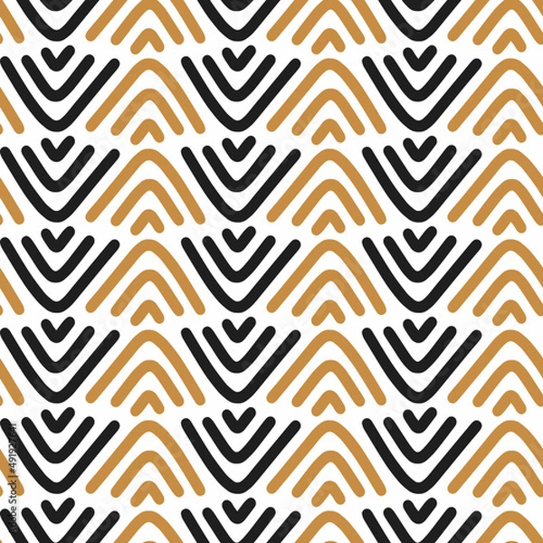 Obraz Seamless patterns. Abstract geometric style. Vector illustration for textile and packaging