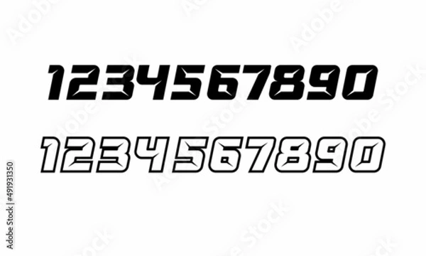 Obraz Racing number logo design