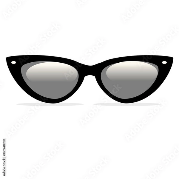 Obraz cat eye sunglasses isolated on white background