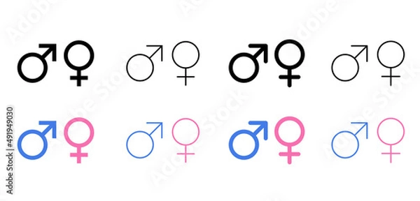 Fototapeta 性別のマーク　男性と女性
