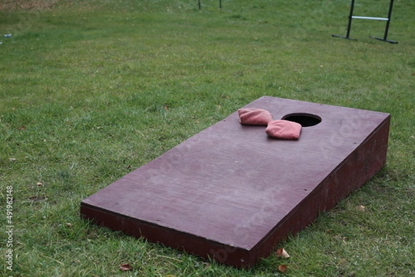 Obraz A "do it yourself" cornhole or bean bag toss game.