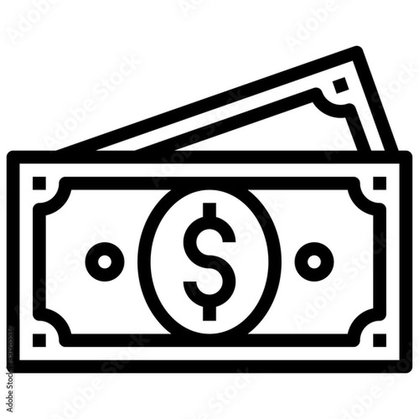 Fototapeta DOLLAR line icon,linear,,graphic,illustration
