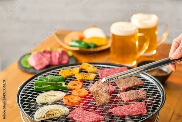 Obraz ビールと焼肉