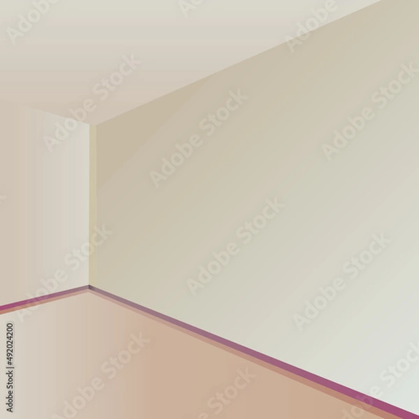 Fototapeta wall corner illustration empty room design background vector art
