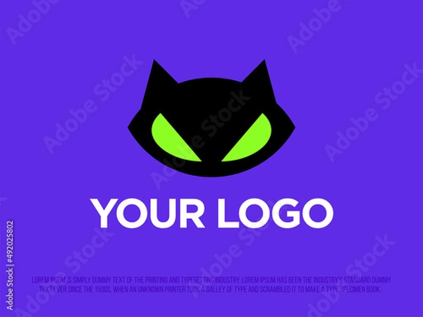 Fototapeta Modern, professional set of icons with the image of cat