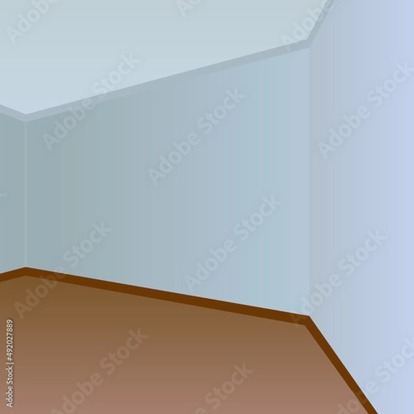 Fototapeta wall corner illustration empty room design background vector art