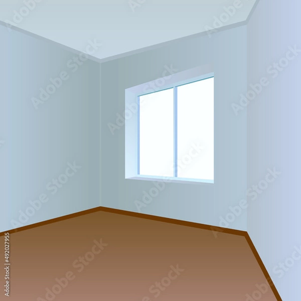 Fototapeta wall corner illustration empty room design background vector art