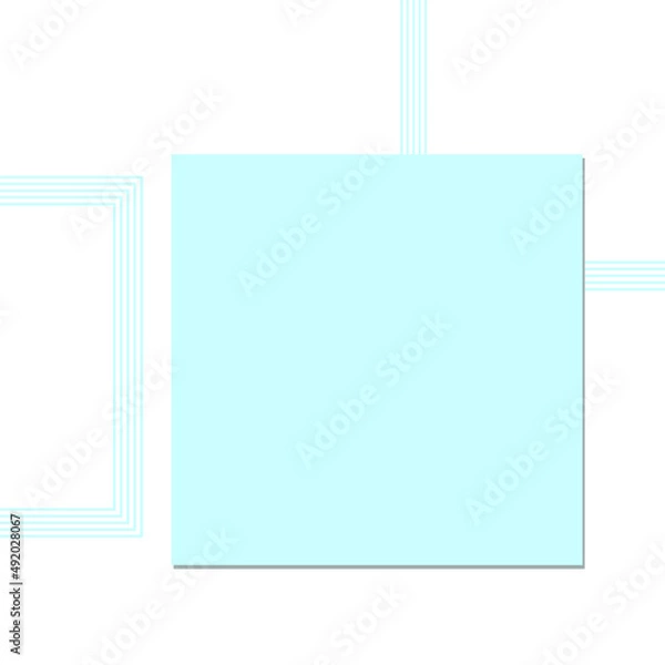 Fototapeta vertical blank frame illustration minimal creative design for text 