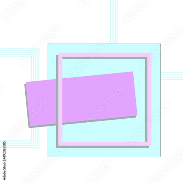 Fototapeta vertical blank frame illustration minimal creative design for text 