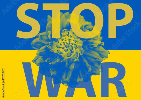 Obraz stop war Ukrainian abstract background. CONSIDER PURCHASE AS SUPPORT 