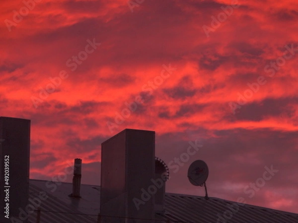 Obraz sunset over the city