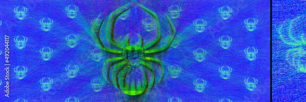 Fototapeta abstract background with insect and spider