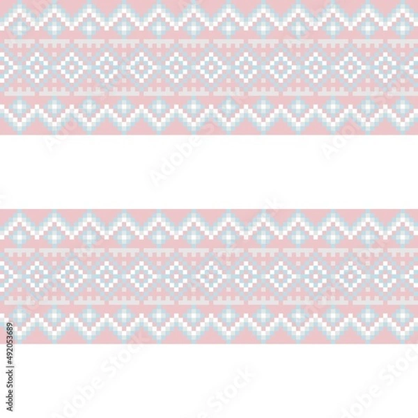 Obraz Argyle Fair Isle Seamless Pattern Design