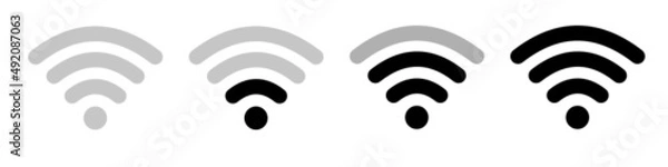 Fototapeta WiFi icons. Wireless. Internet Connection. Vector illustration