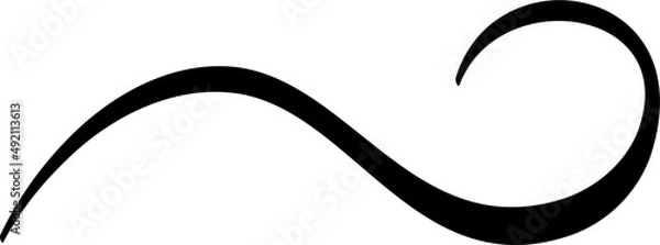 Obraz Hand drawn black calligraphy swoosh