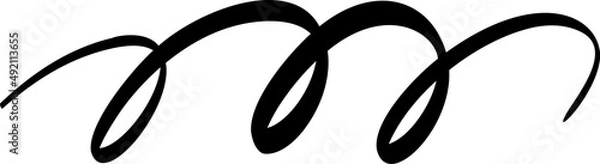Obraz Hand drawn black calligraphy swoosh