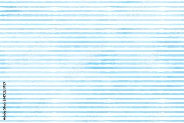 Obraz シンプルな水色のストライプ背景