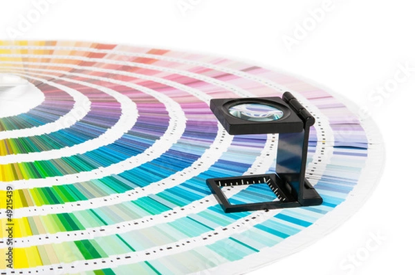 Obraz Magnifier and pantone guide