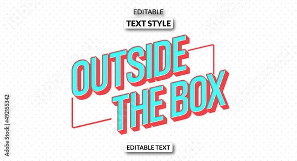 Fototapeta Editable text style effect - Creative colorful text effect