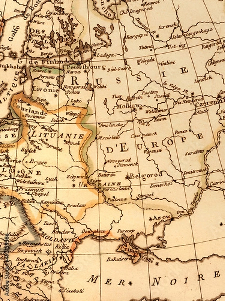 Fototapeta 古地図　黒海周辺地域とウクライナ