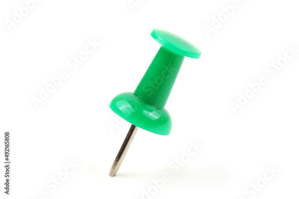 Fototapeta Thumbtack on white background