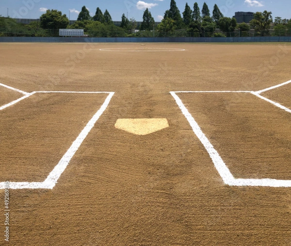 Obraz 試合前、整備された野球・ソフトボールグランド