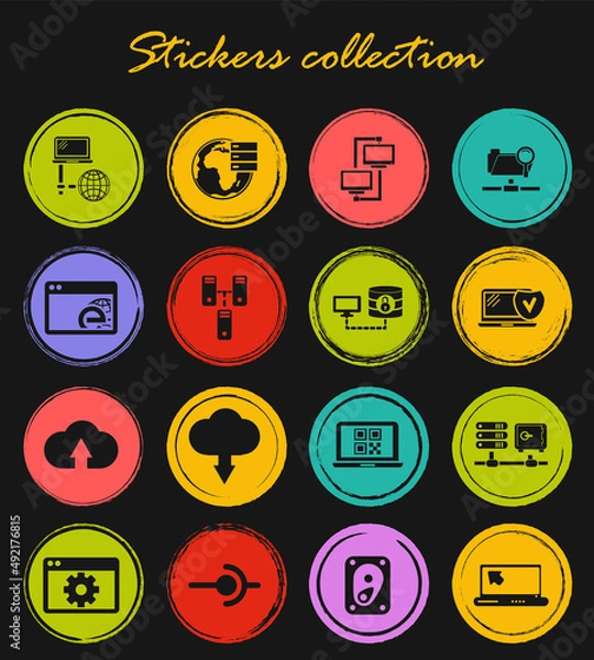Fototapeta Internet, server, network icons set