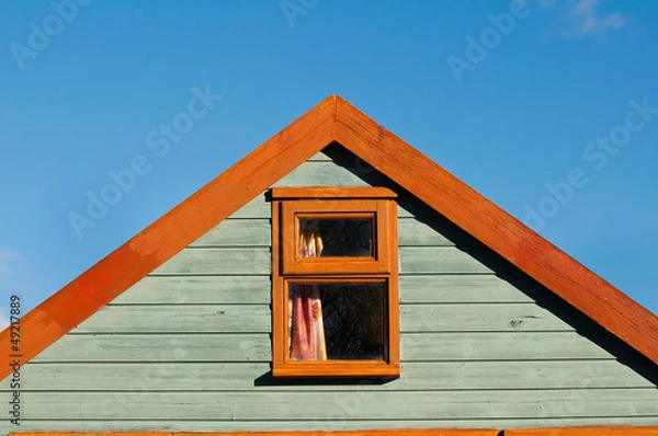 Obraz timber frame gable on the coast