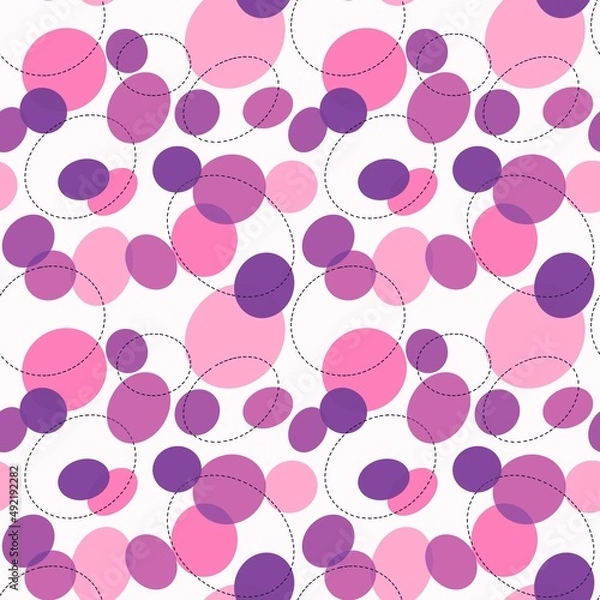 Fototapeta Seamless polka dots pattern for fabrics and textiles and packaging and gifts and cards and linens