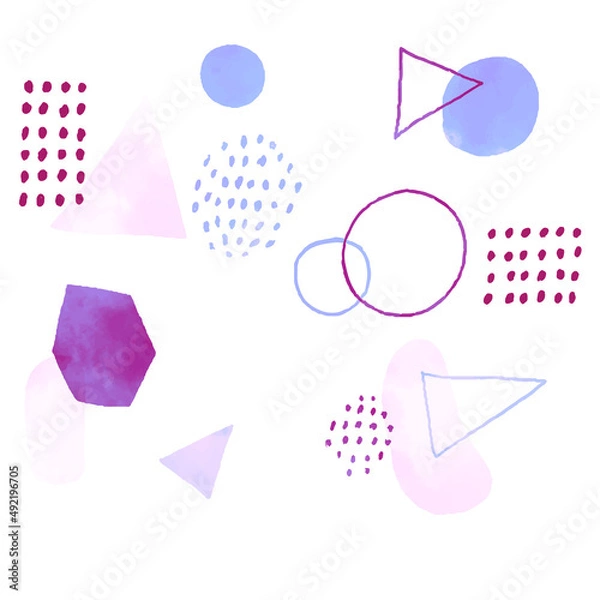 Obraz アブストラクトの水彩パステル背景イラスト