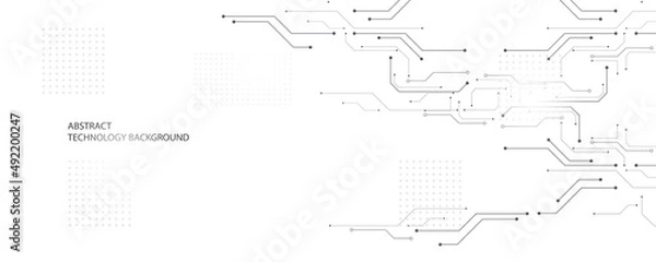 Obraz Abstract technology background, Illustration,Hi-tech communication concept innovation background,science and technology digital background
