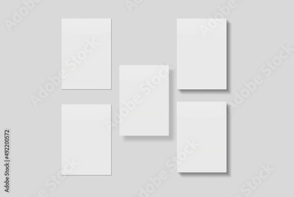 Fototapeta Blank paper for mockup. 3D Render.	