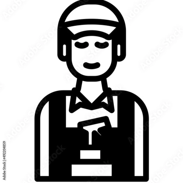 Fototapeta man solid line icon