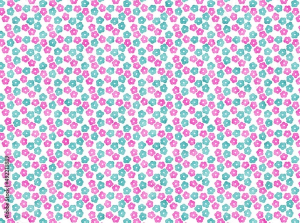 Fototapeta 水彩風お花の壁紙