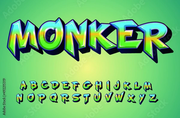 Obraz alphabet vector design graffiti