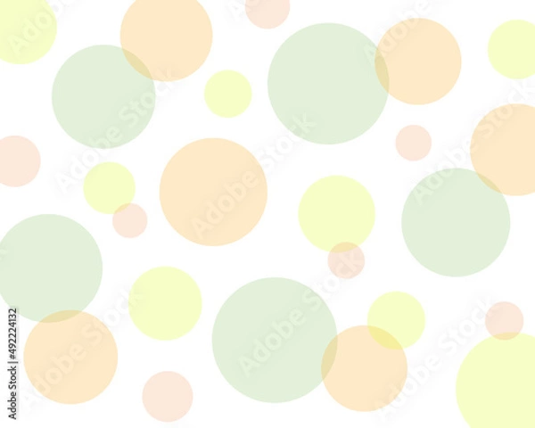 Obraz ランダムな春色の水玉模様　背景　壁紙　全面