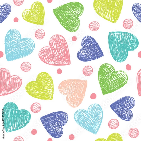 Fototapeta Seamless vector background with abstract pattern in bright colors.