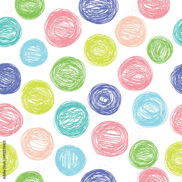 Fototapeta Seamless vector background with abstract pattern in bright colors.